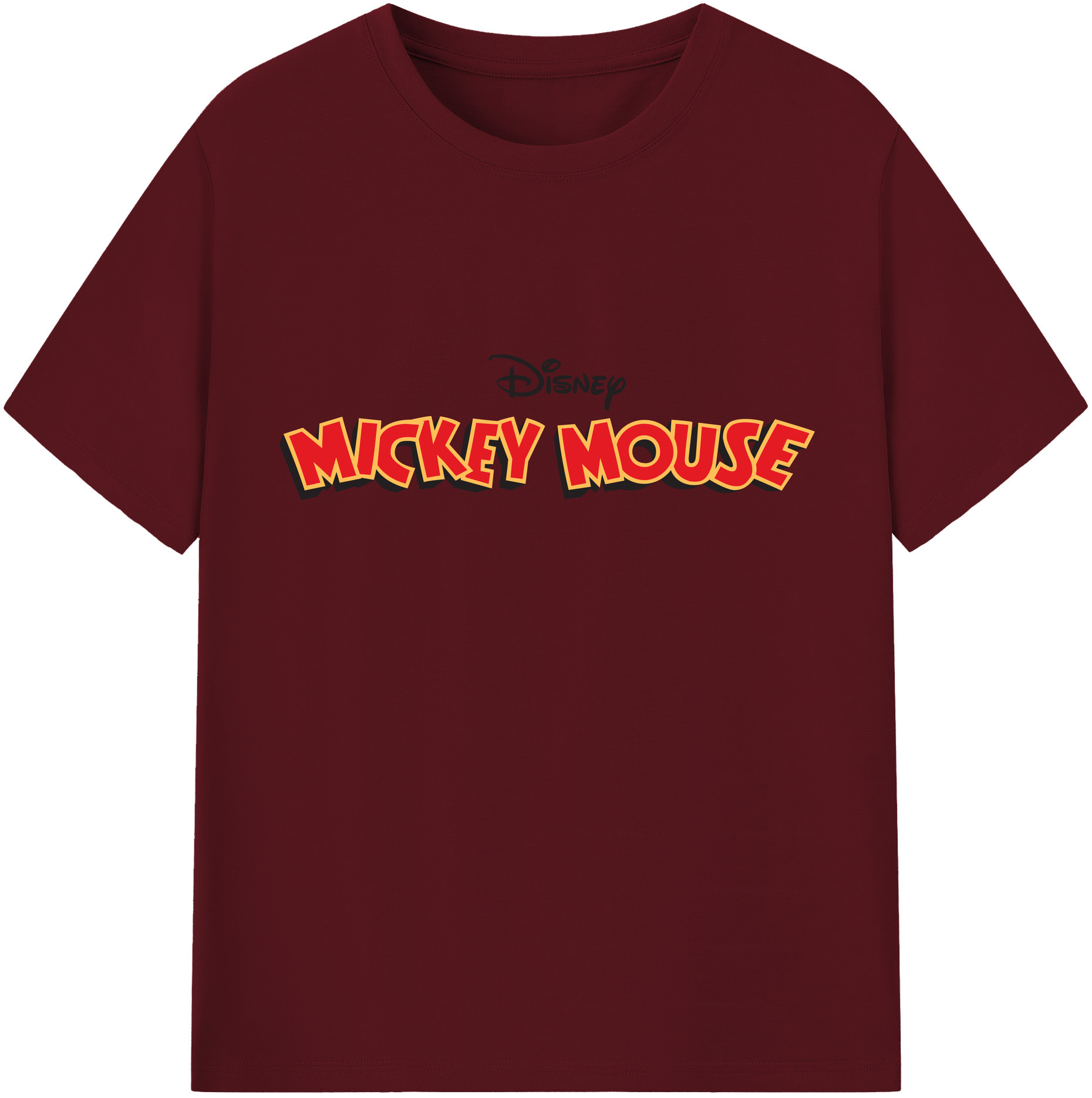 （画像用） ミッキーマウス Mickey Mouse 綿100％半袖Tシャツ（フロントプリント）